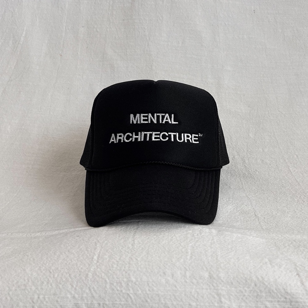 Amazing Mental Architecture Embroidered Logo Mesh Trucker Hat